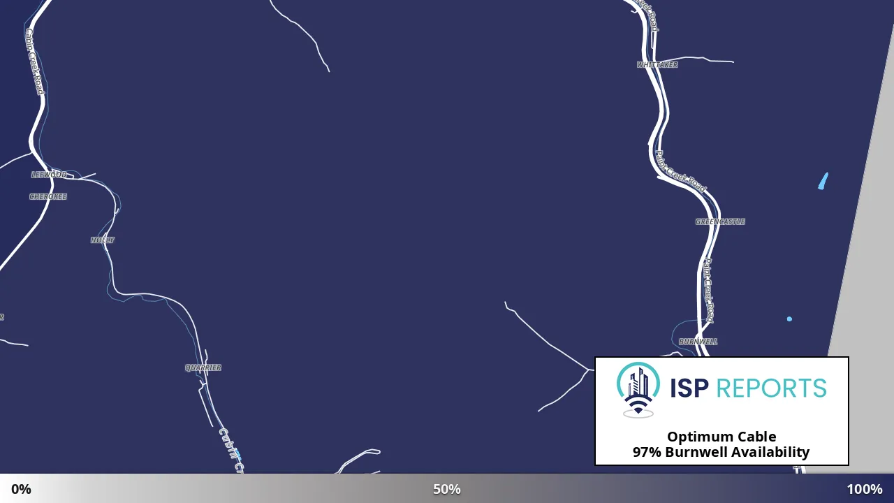 Burnwell, WV map of internet availability