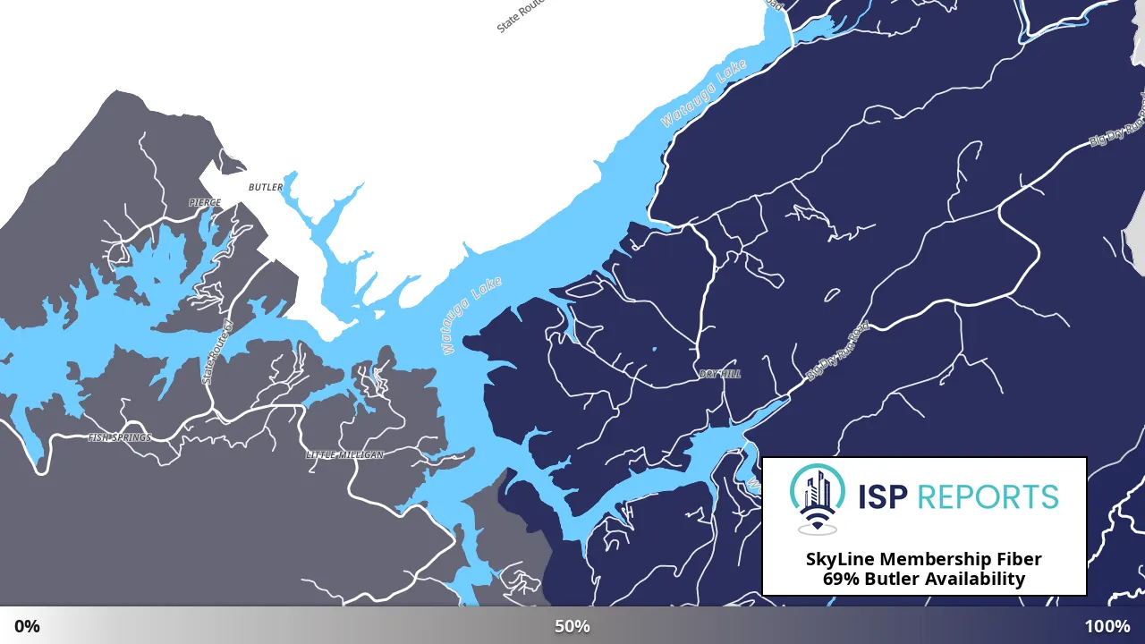 Butler, TN map of internet availability