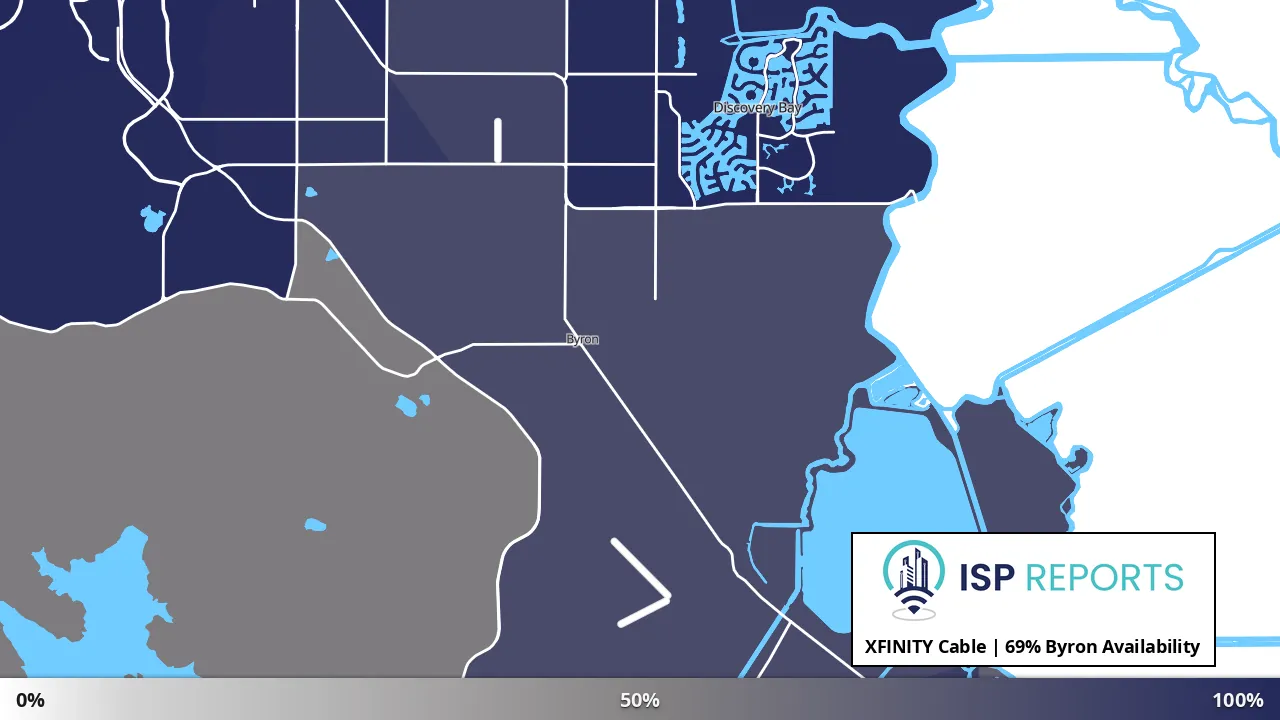 Byron, CA map of internet availability