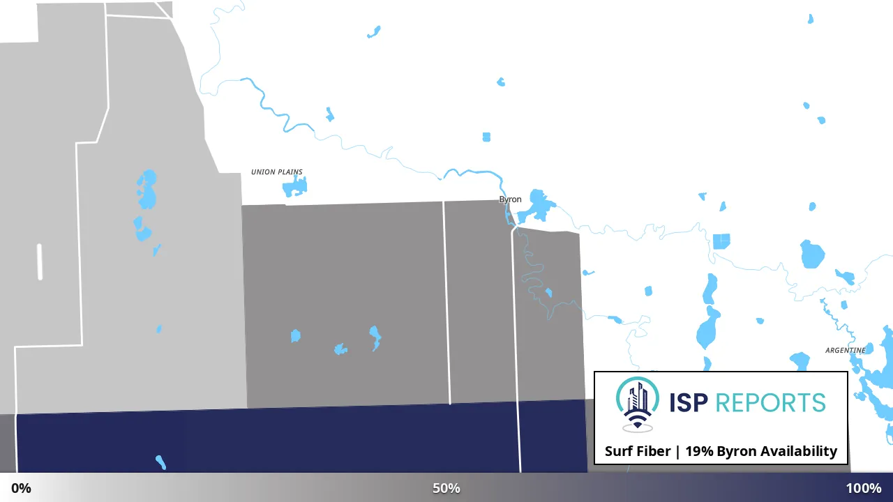 Byron, MI map of internet availability