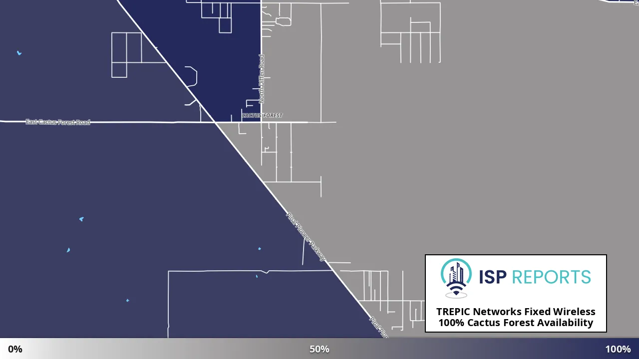 Cactus Forest, AZ map of internet availability