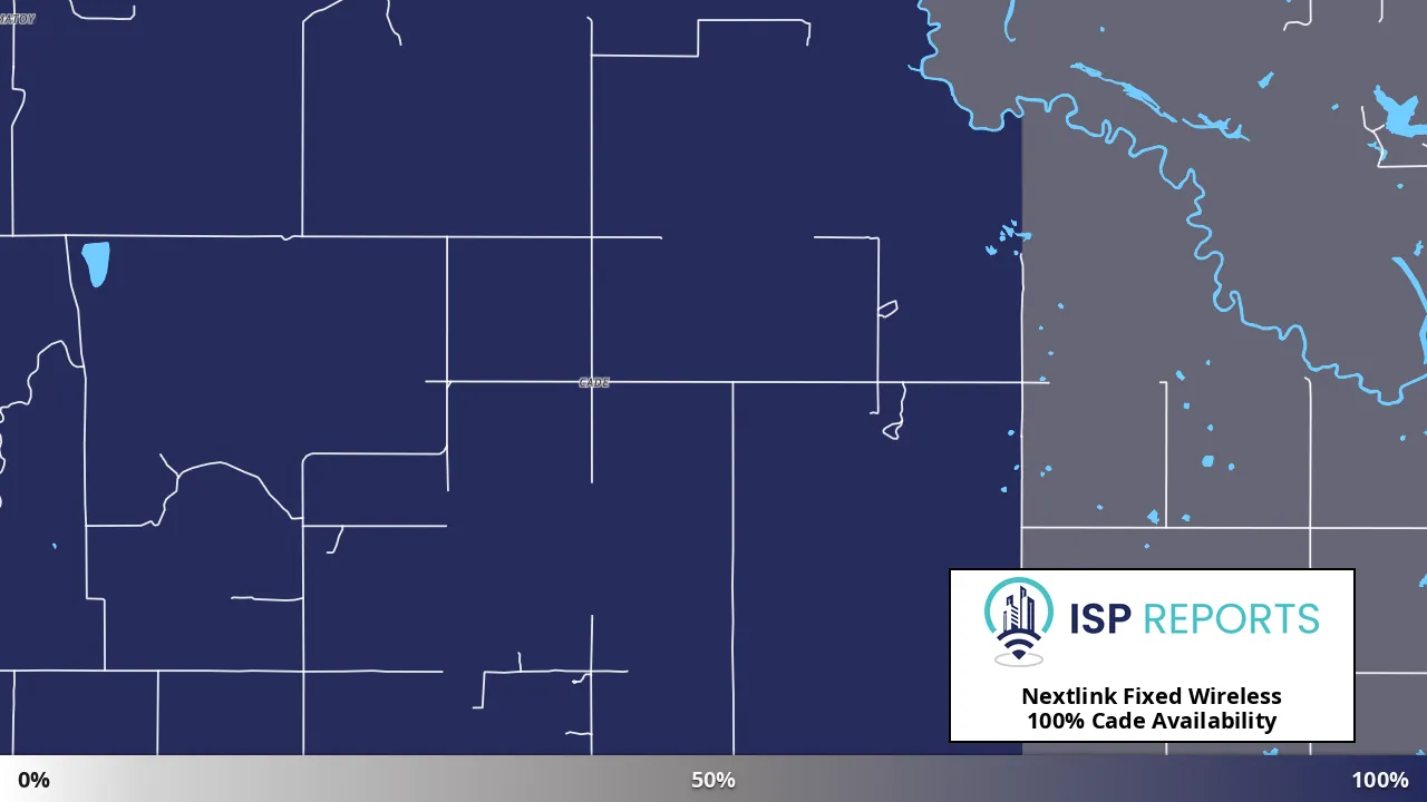 Cade, OK map of internet availability