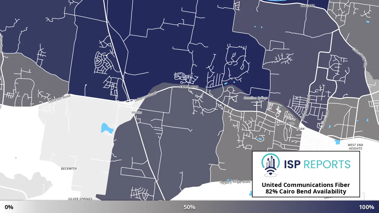 Cairo Bend, TN map of internet availability