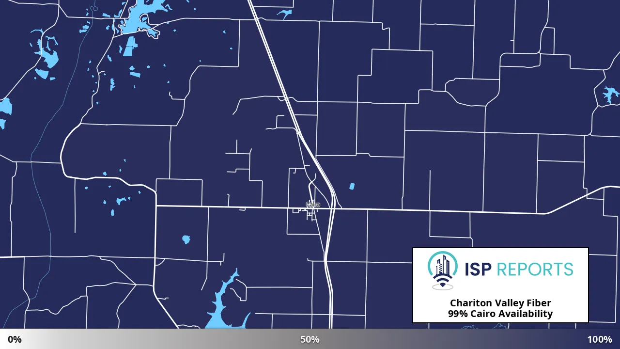 Cairo, MO map of internet availability
