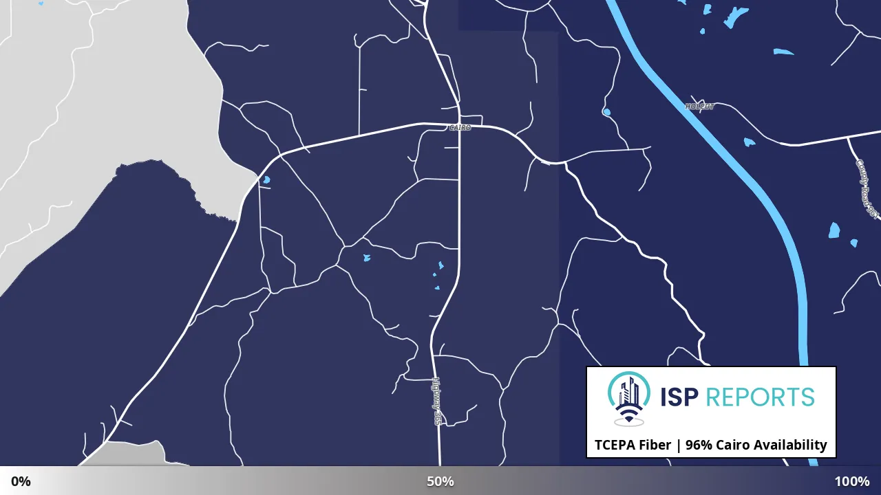 Cairo, MS map of internet availability