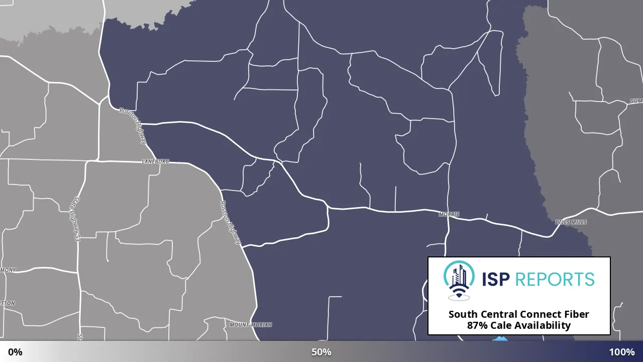 Cale, AR map of internet availability