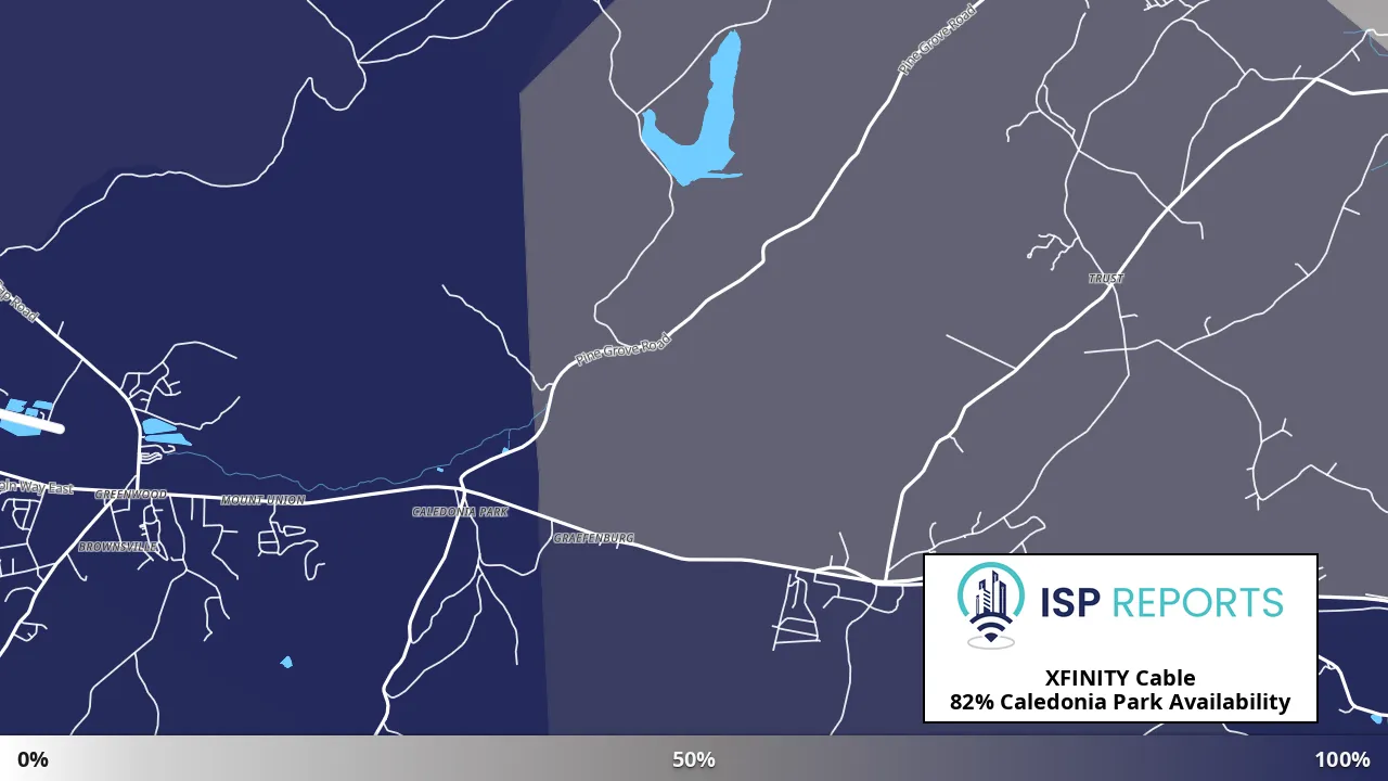 Caledonia Park, PA map of internet availability