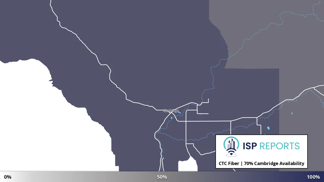 Cambridge, ID map of internet availability