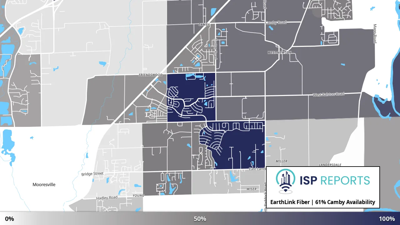 Camby, IN map of internet availability