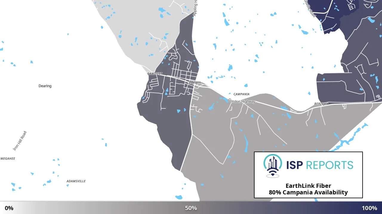 Campania, GA map of internet availability