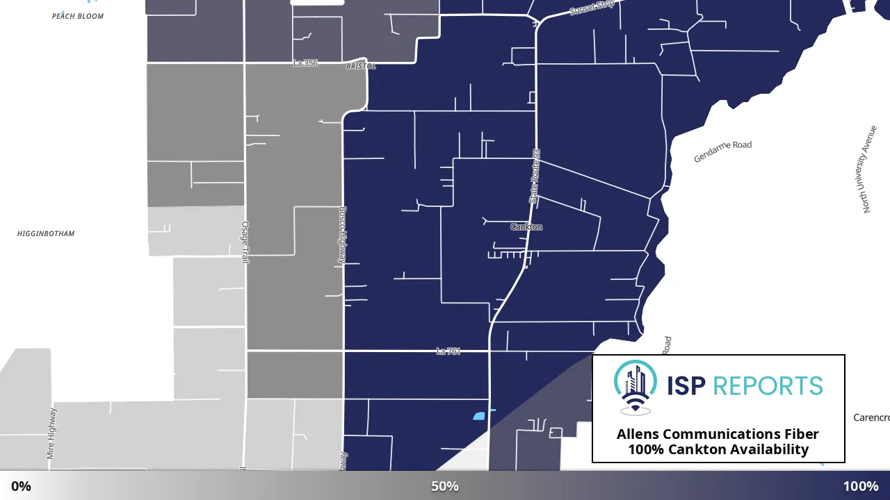 Cankton, LA map of internet availability