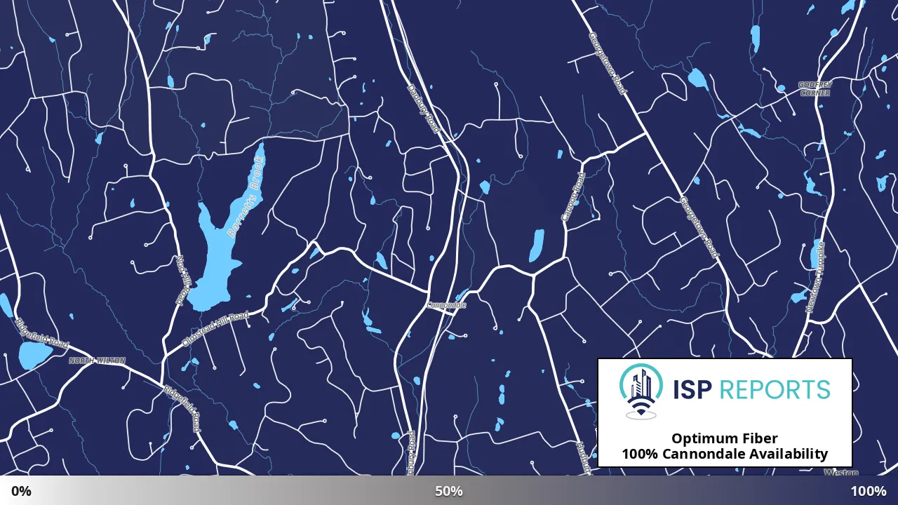 Cannondale, CT map of internet availability