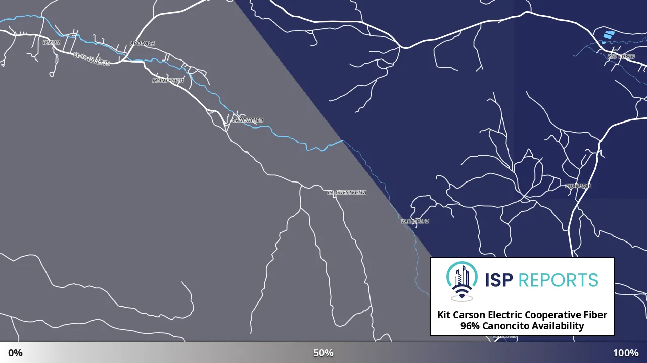 Canoncito, NM map of internet availability
