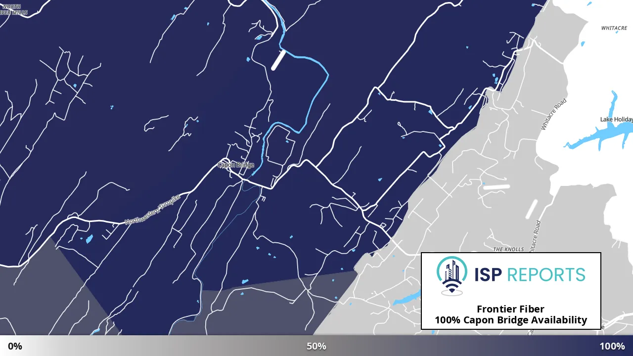 Capon Bridge, WV map of internet availability