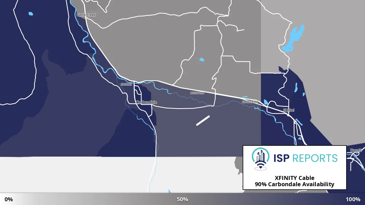 Carbondale, CO map of internet availability