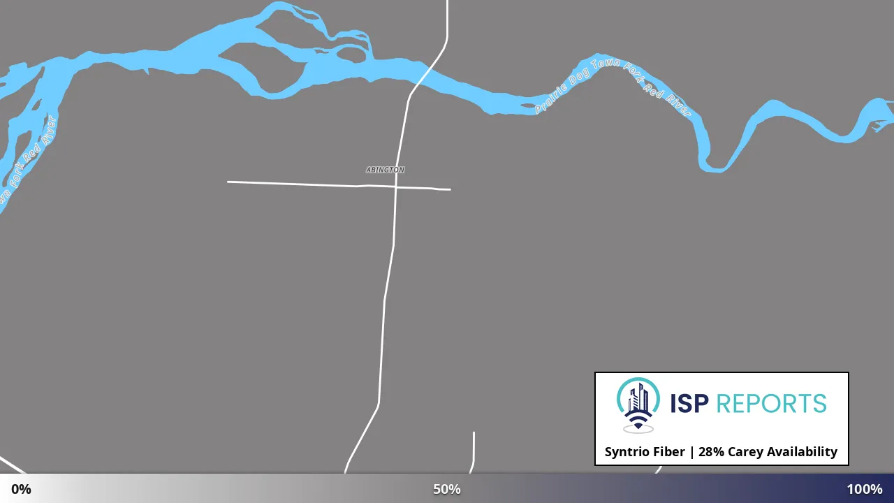 Carey, TX map of internet availability