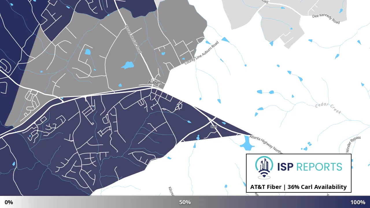 Carl, GA map of internet availability