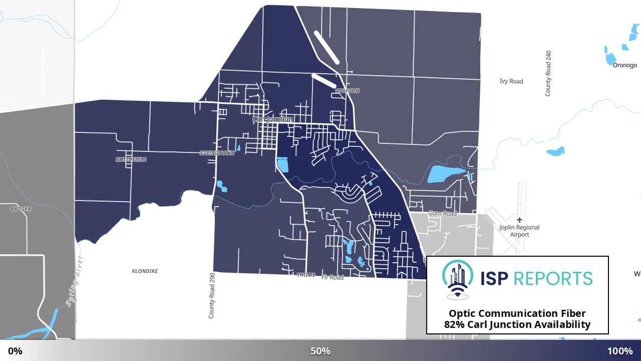 Carl Junction, MO map of internet availability