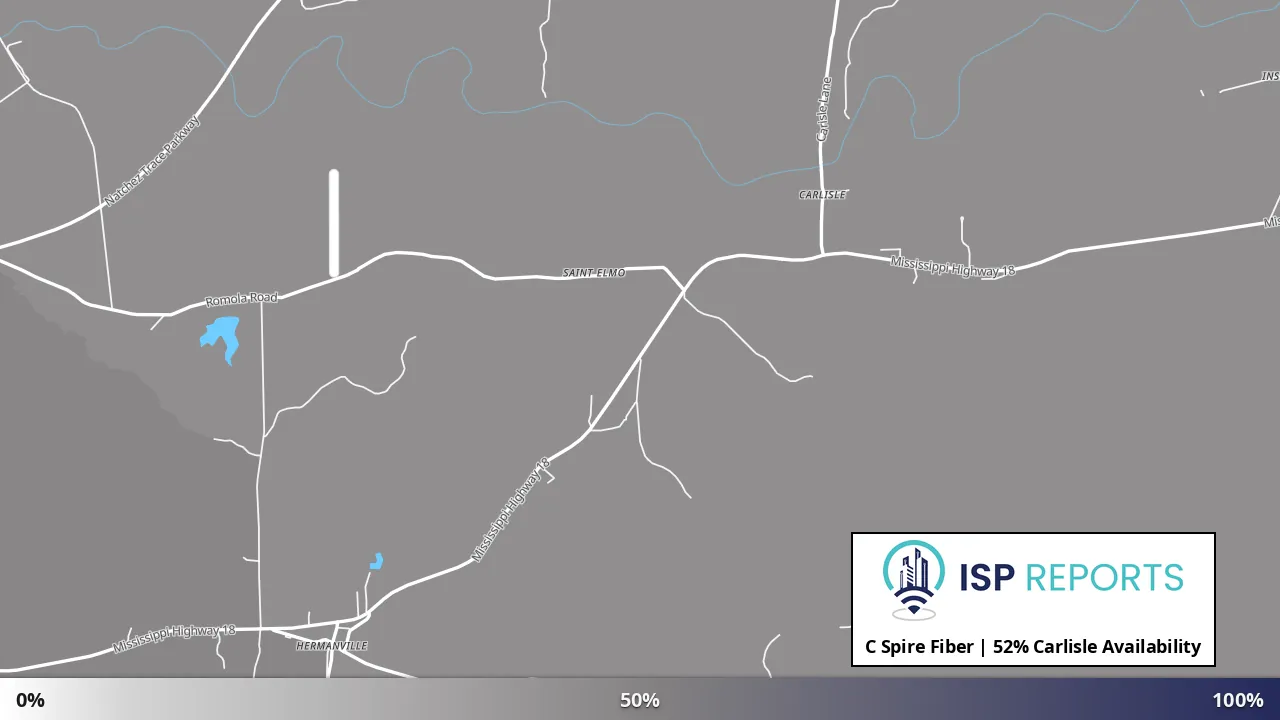 Carlisle, MS map of internet availability