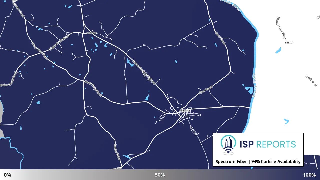 Carlisle, SC map of internet availability