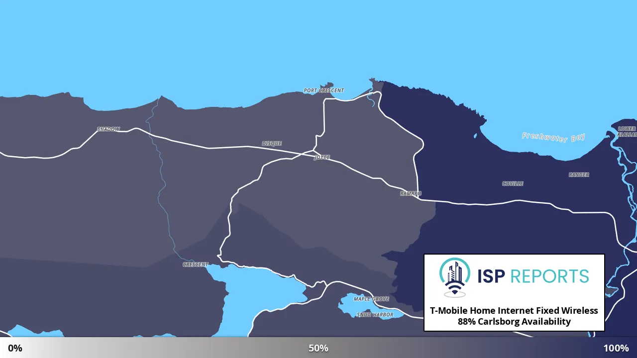 Carlsborg, WA map of internet availability