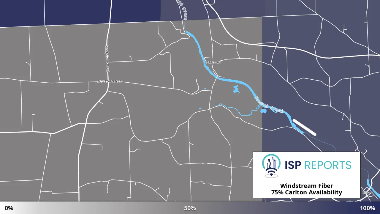 Carlton, PA map of internet availability