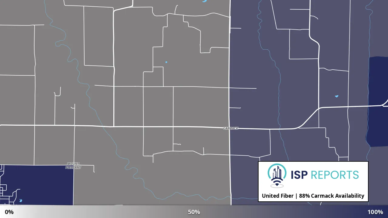Carmack, MO map of internet availability