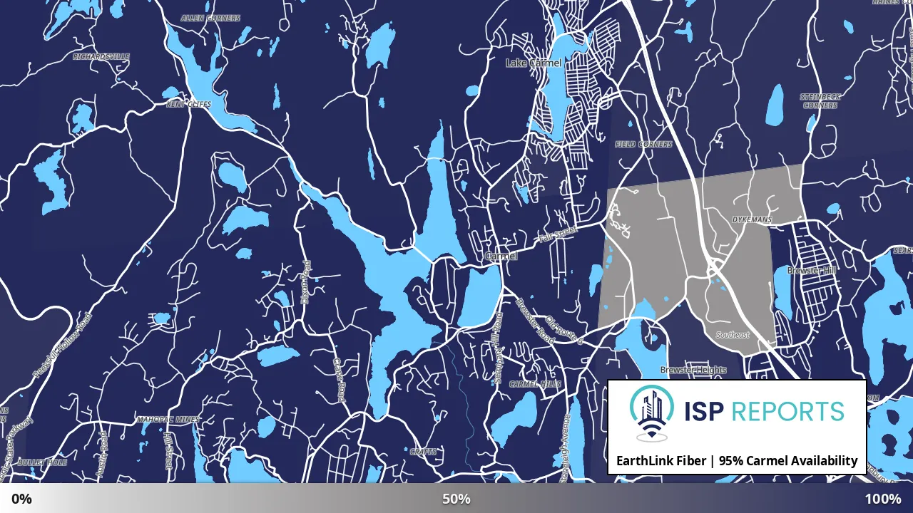 Carmel, NY map of internet availability
