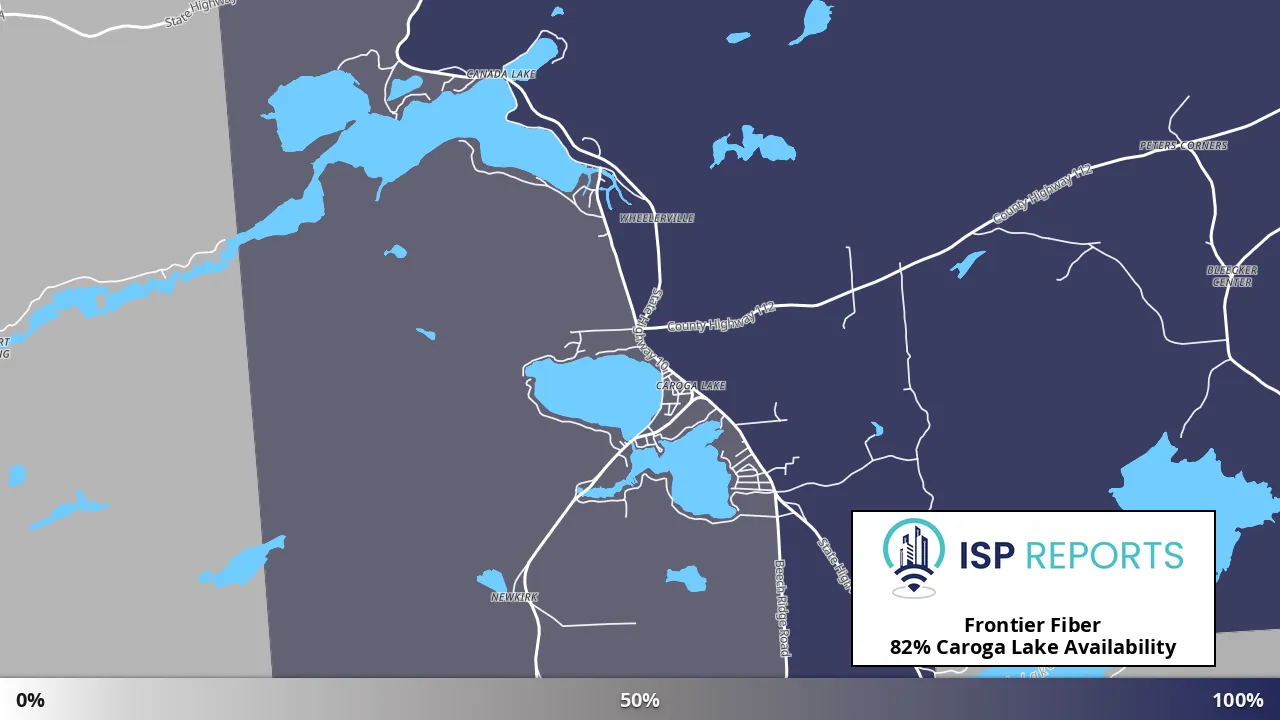 Caroga Lake, NY map of internet availability