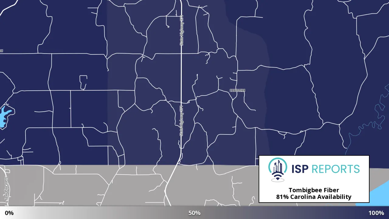Carolina, MS map of internet availability
