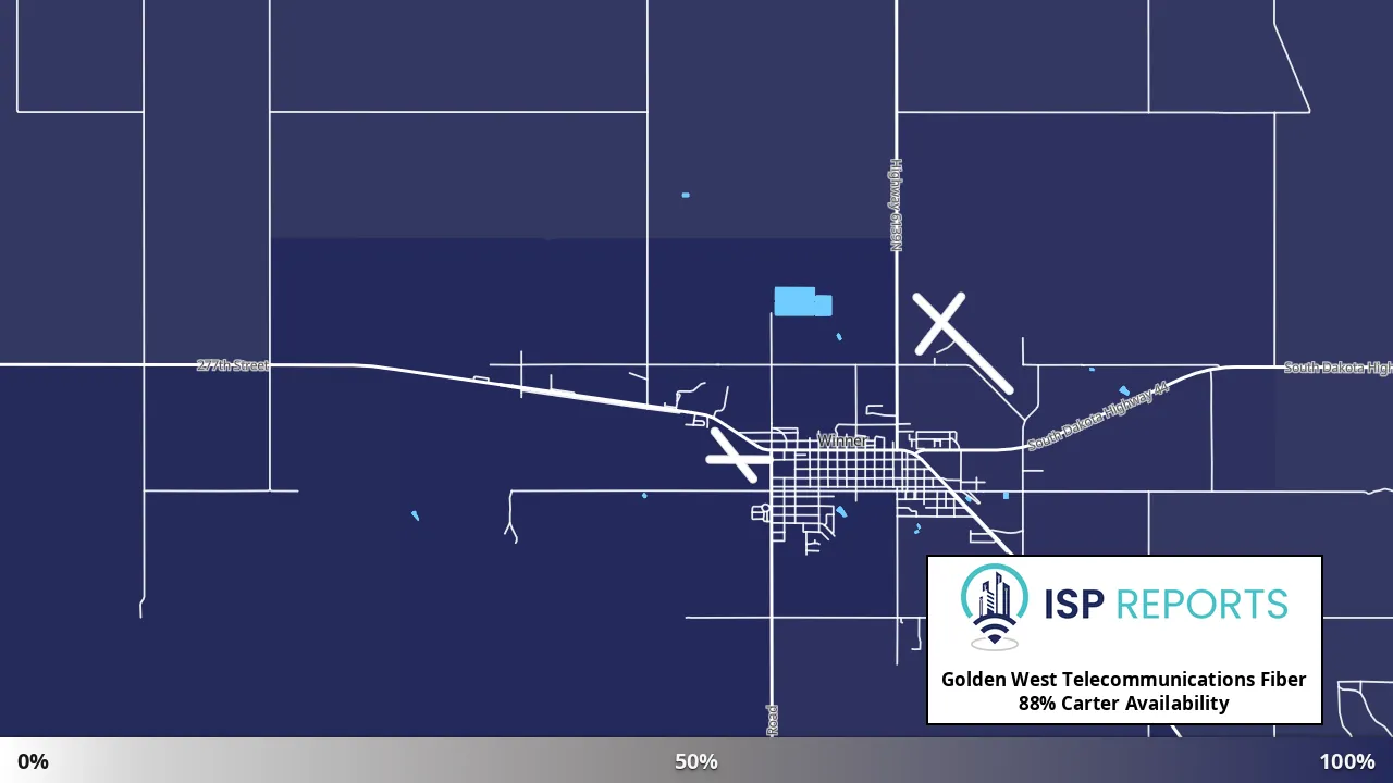 Carter, SD map of internet availability