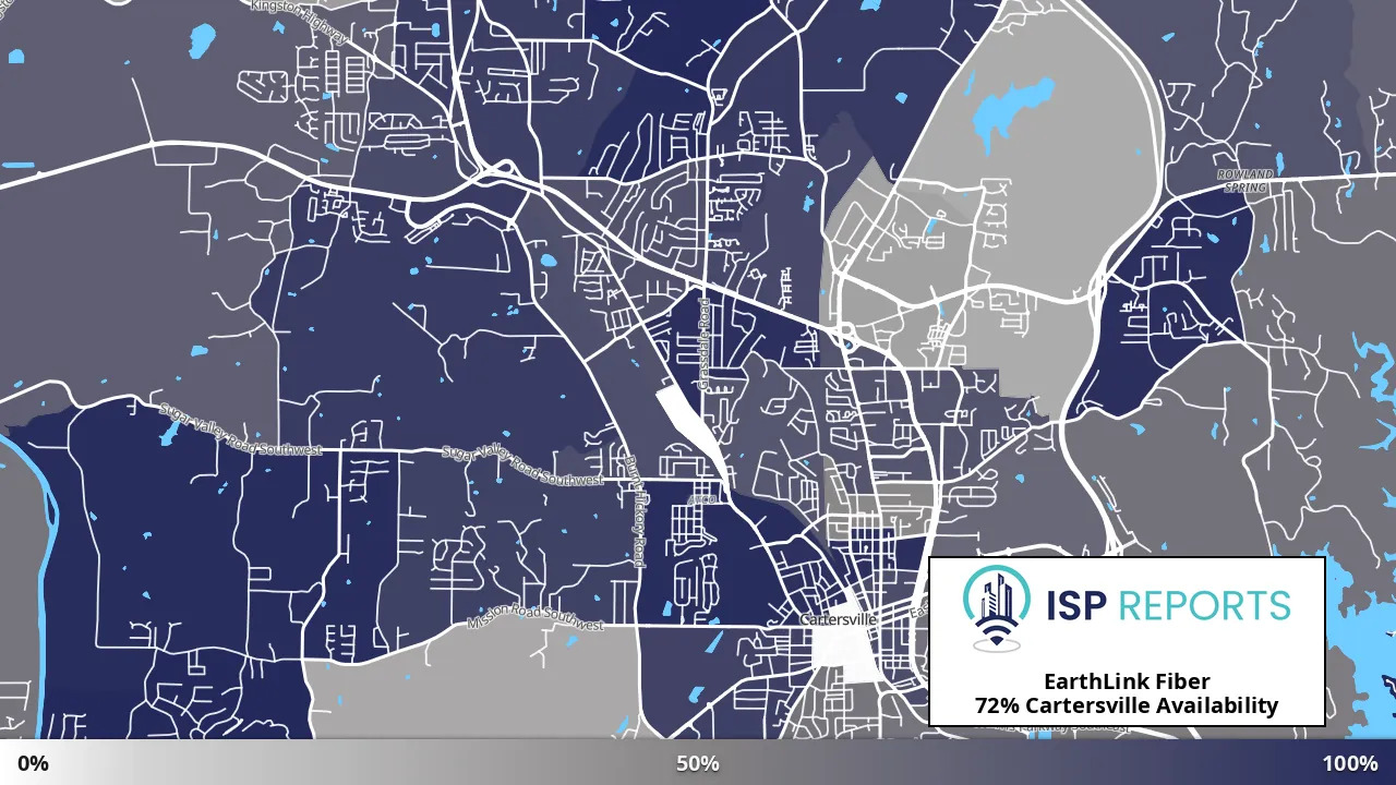 Cartersville, GA map of internet availability