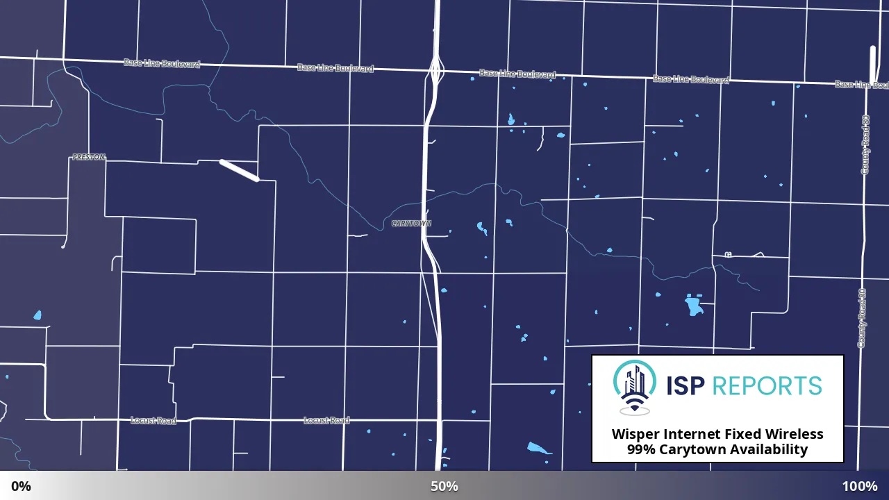 Carytown, MO map of internet availability