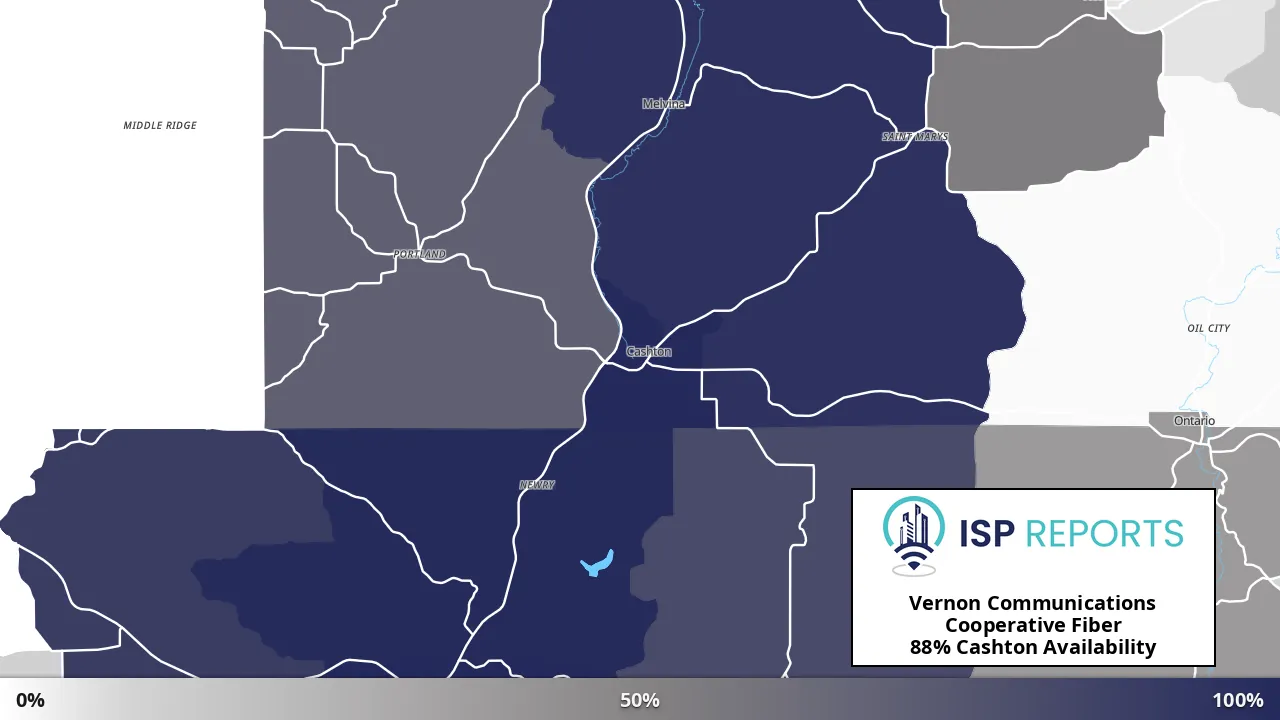 Cashton, WI map of internet availability