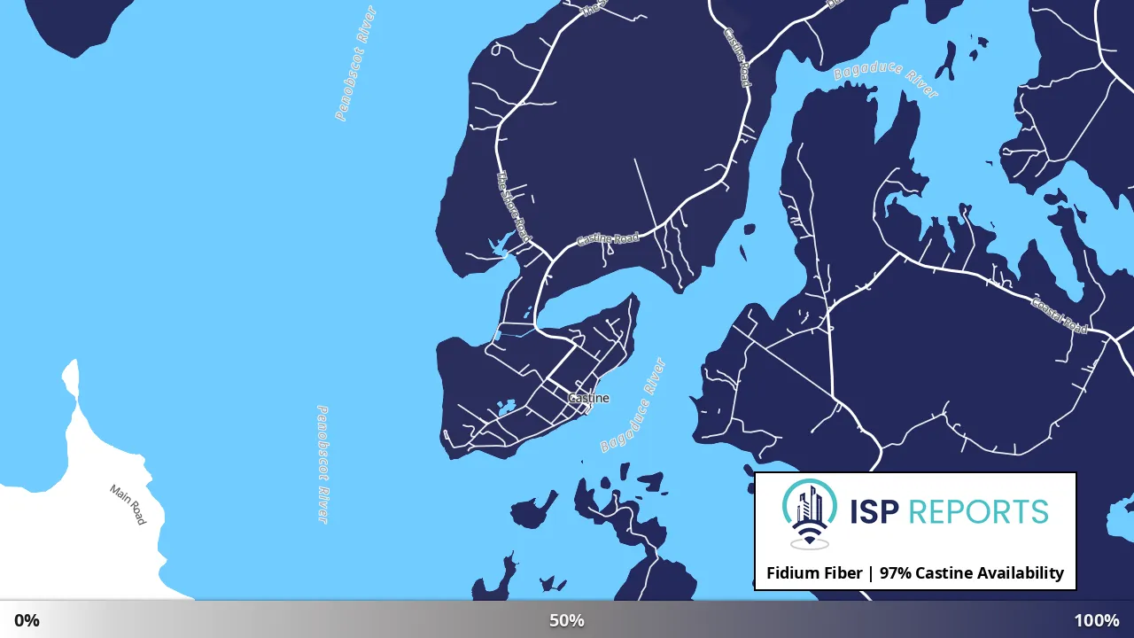 Castine, ME map of internet availability