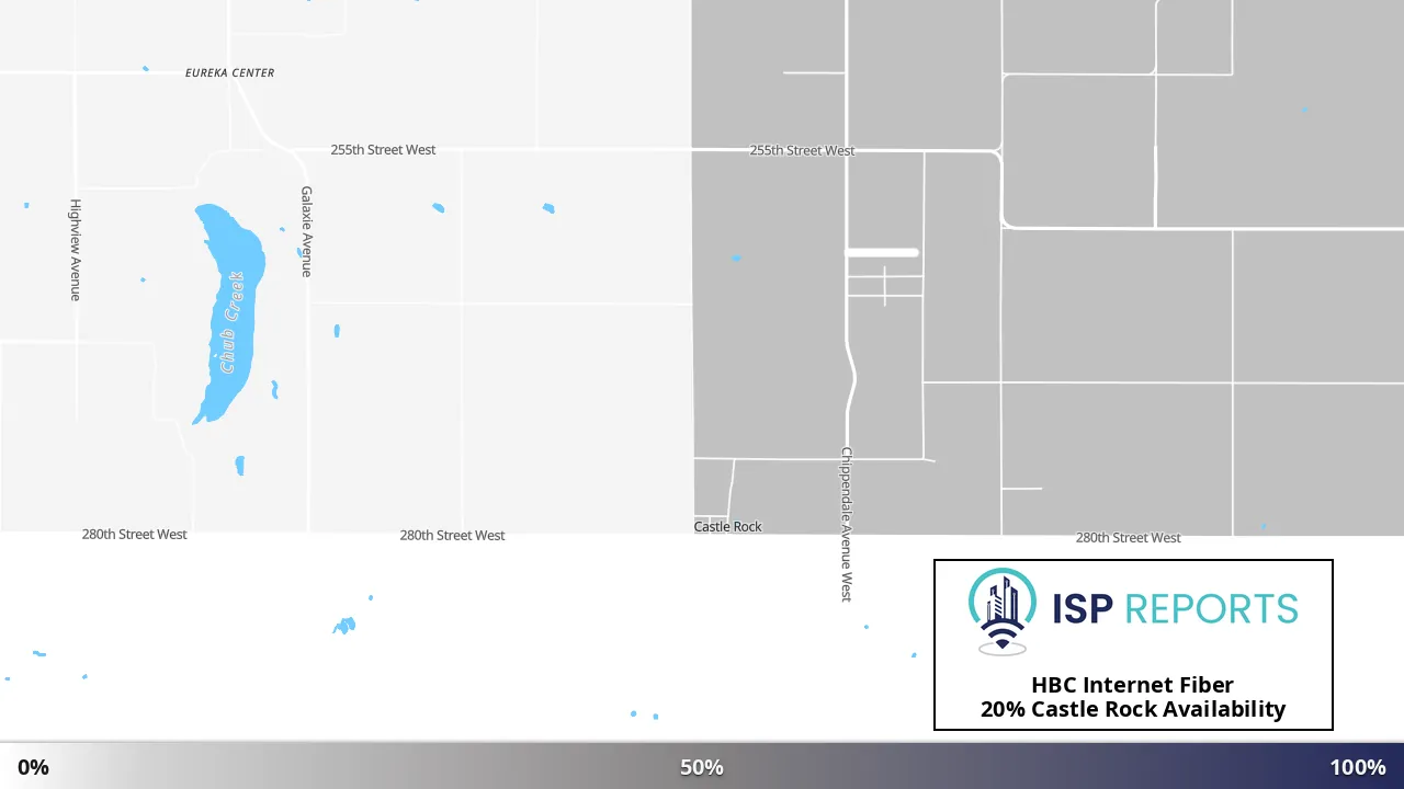 Castle Rock, MN map of internet availability