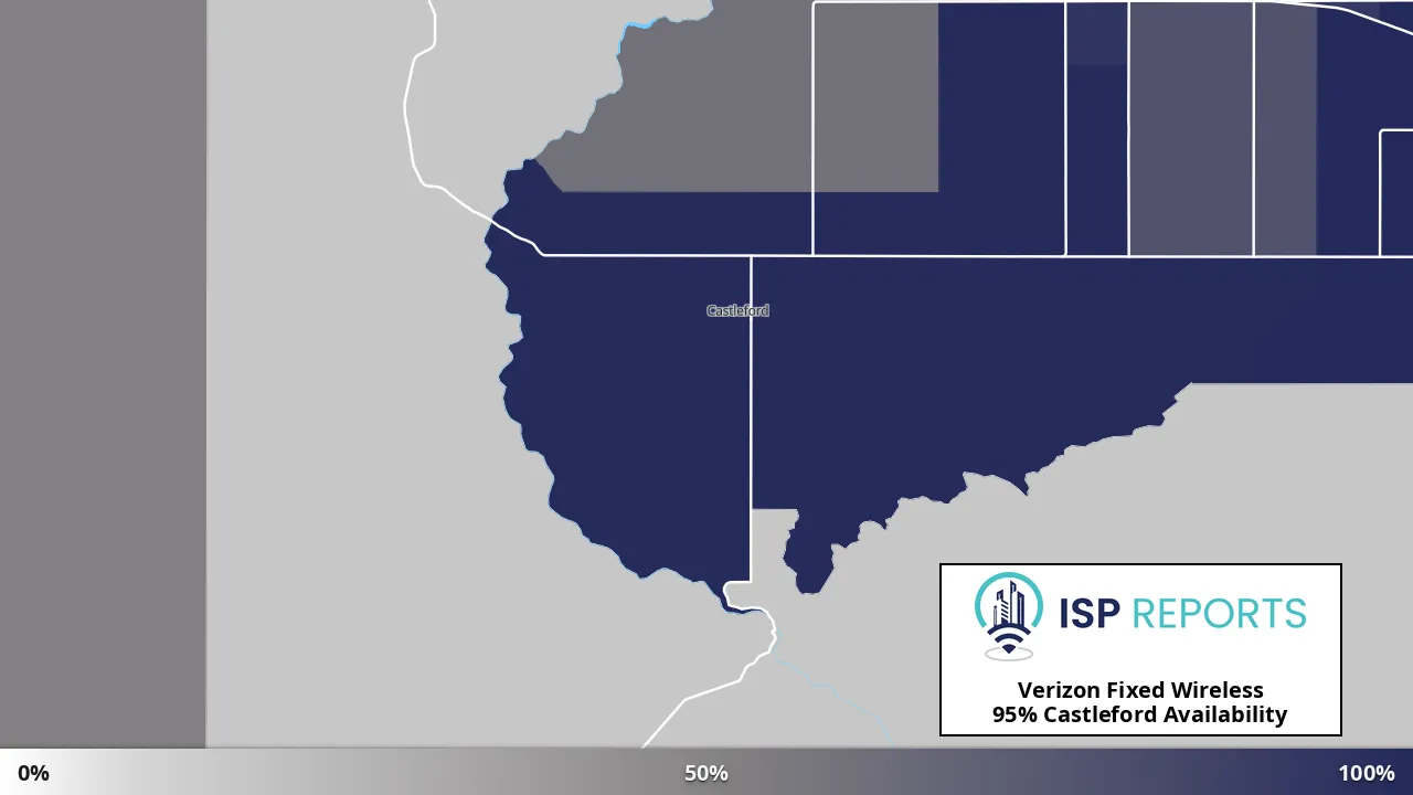 Castleford, ID map of internet availability