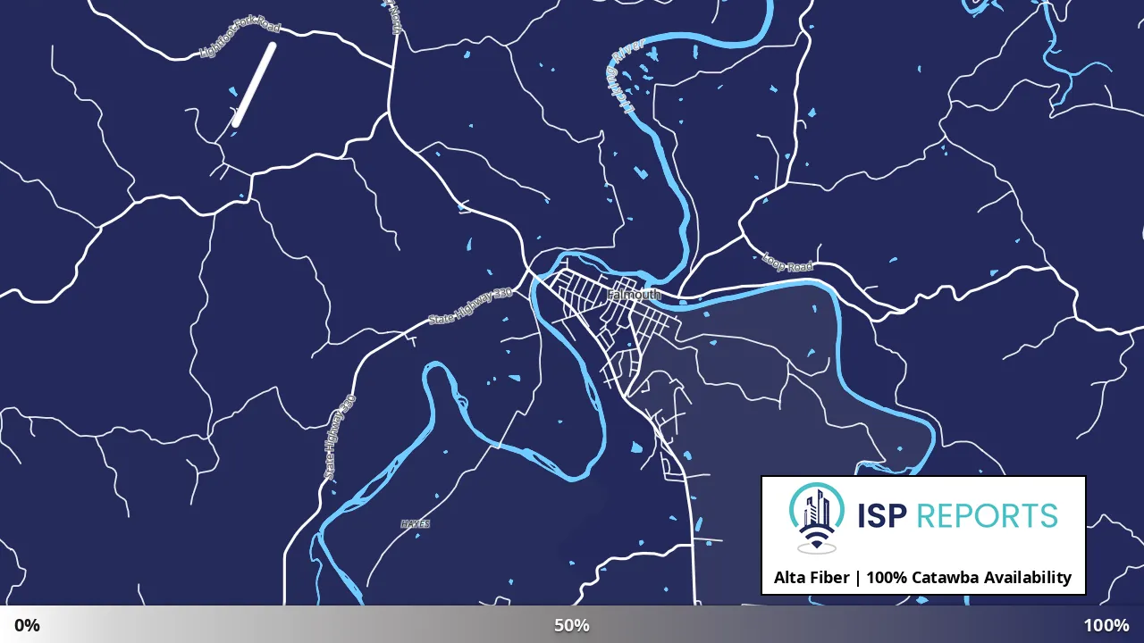 Catawba, KY map of internet availability