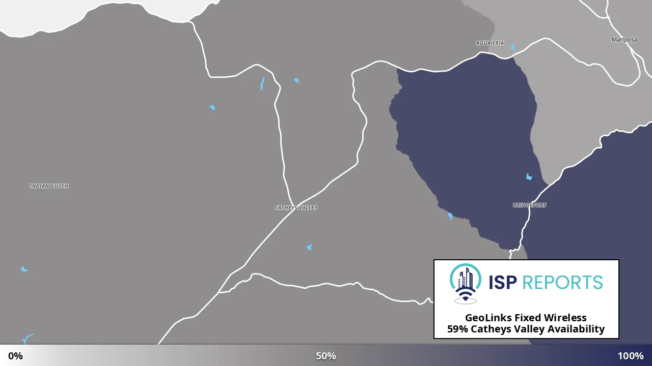 Catheys Valley, CA map of internet availability
