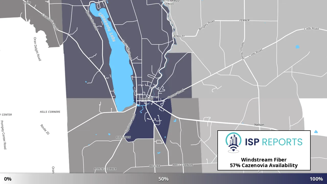 Cazenovia, NY map of internet availability