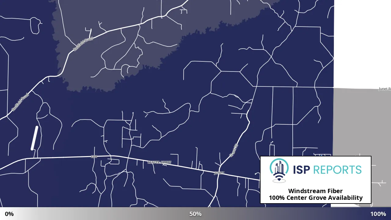Center Grove, AR map of internet availability