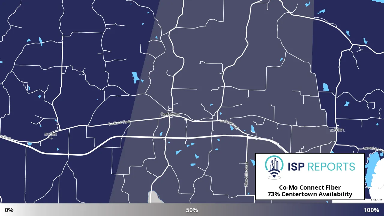 Centertown, MO map of internet availability