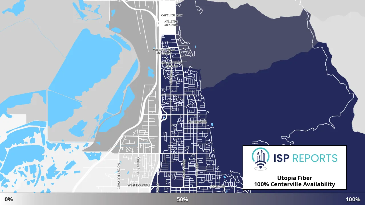 Centerville, UT map of internet availability