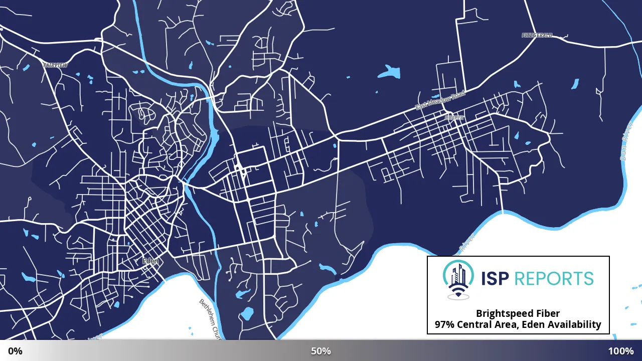 Central Area, Eden, NC map of internet availability