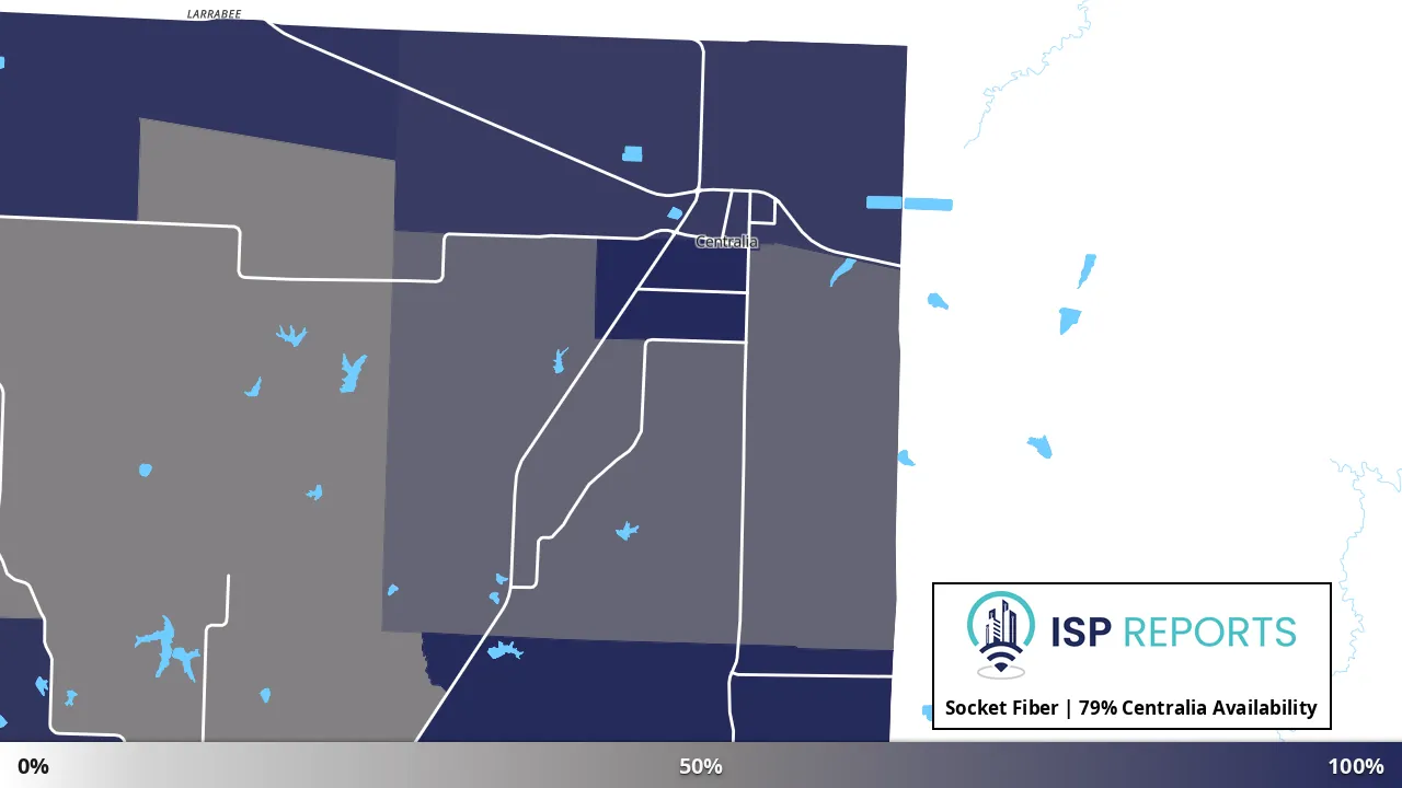 Centralia, MO map of internet availability