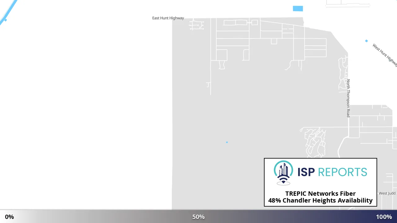 Chandler Heights, AZ map of internet availability