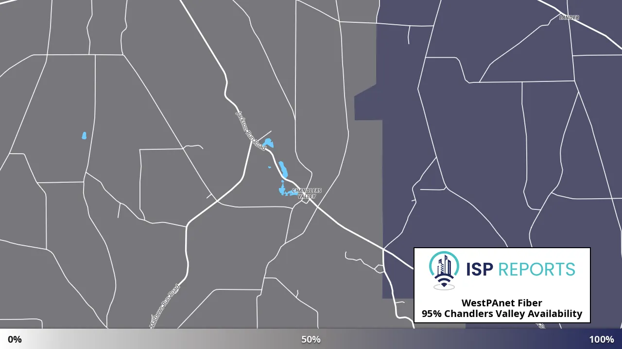 Chandlers Valley, PA map of internet availability