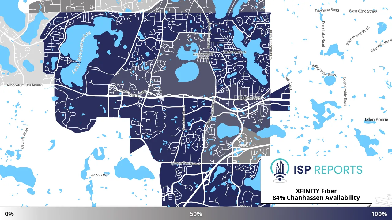 Chanhassen, MN map of internet availability