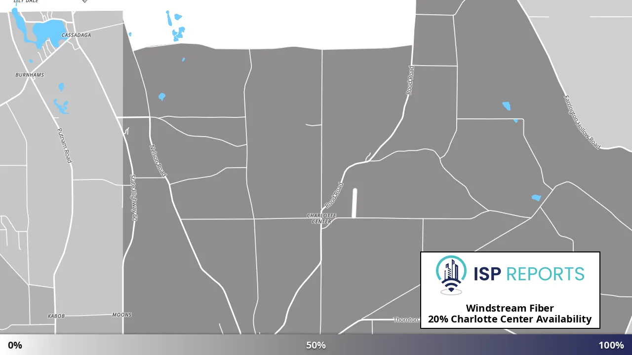 Charlotte Center, NY map of internet availability
