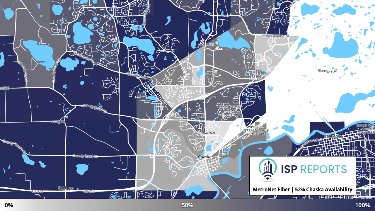 Chaska, MN map of internet availability